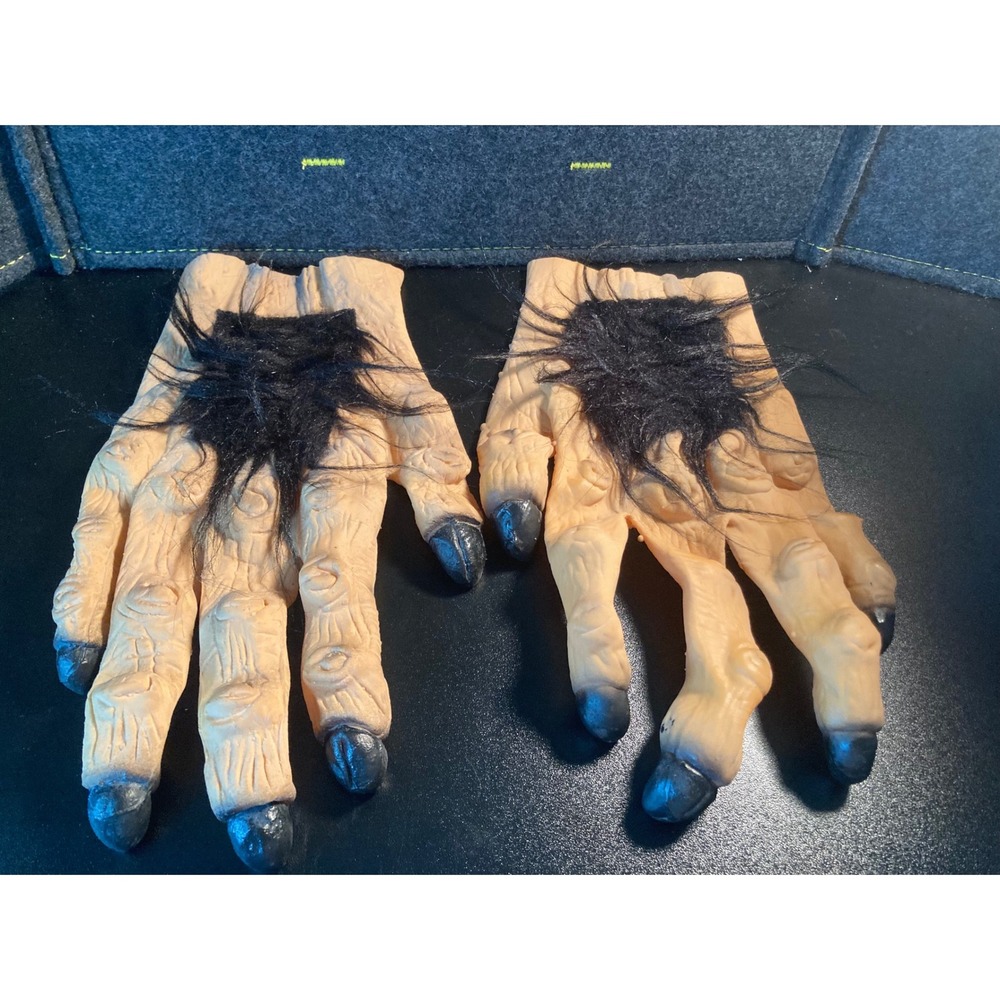 Vintage Topstone Creepy Monster Hand‎ Gloves Spooky Halloween Costume Accessory